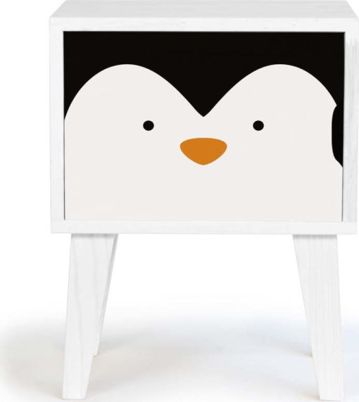 Dětský dřevěný noční stolek Little Nice Things Penguin