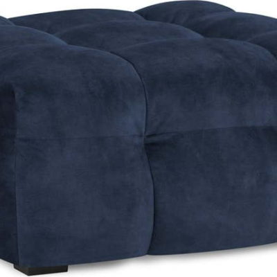 Modrý sametový puf Windsor & Co Sofas Vesta