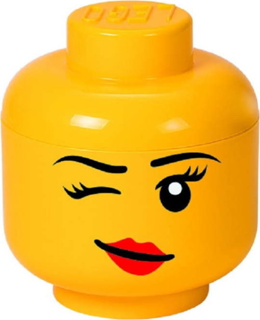 Žlutý úložný box ve tvaru hlavy LEGO® Winky