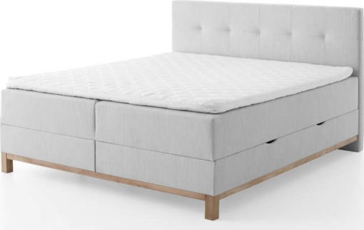 Světle šedá boxspring postel s úložným prostorem 160x200 cm Catania - Meise Möbel