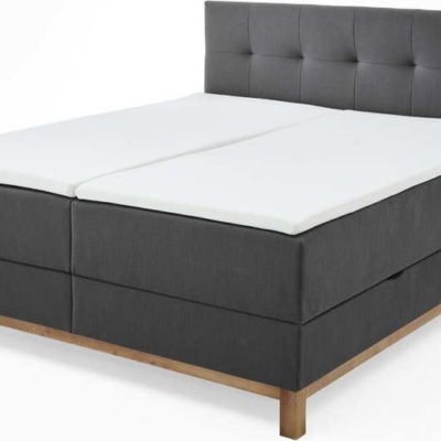 Tmavě šedá boxspring postel s úložným prostorem 180x200 cm Catania - Meise Möbel