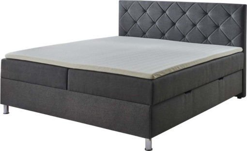 Tmavě šedá boxspring postel s úložným prostorem 180x200 cm Leo - Meise Möbel