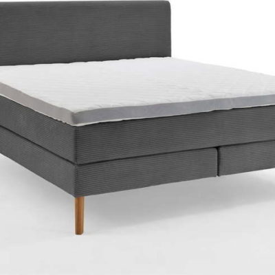 Tmavě šedá boxspring postel 180x200 cm Linea - Meise Möbel