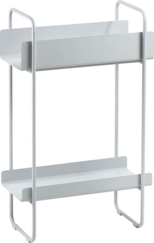 Světle šedý kovový konzolový stolek 24x48 cm A-Console – Zone