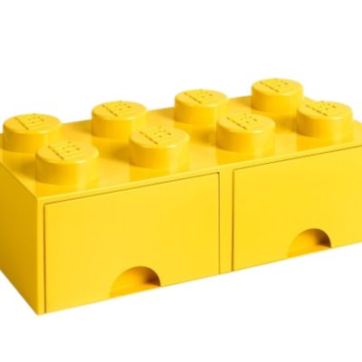 Žlutý úložný box LEGO® Storage 25 x 50 cm