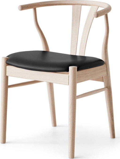 Černá/přírodní kožená jídelní židle Freja – Hammel Furniture