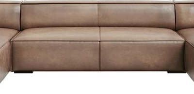 Světle hnědá kožená rohová pohovka (do "U") Madame – Windsor & Co Sofas