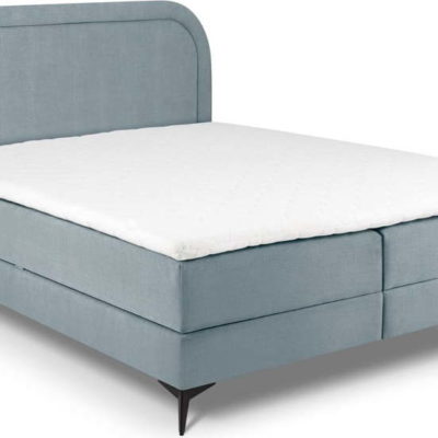 Světle modrá boxspring postel s úložným prostorem 160x200 cm Eclipse – Cosmopolitan Design