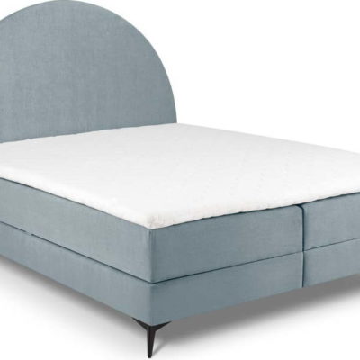 Světle modrá boxspring postel s úložným prostorem 160x200 cm Sunrise – Cosmopolitan Design