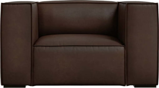 Tmavě hnědé kožené křeslo Madame – Windsor & Co Sofas