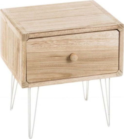 Noční stolek z exotického dřeva v přírodní barvě Natural Way – Casa Selección