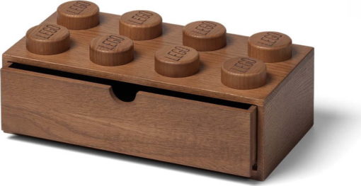 Dětský úložný box z tmavě mořeného dubového dřeva LEGO® Wood