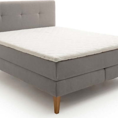 Světle šedá boxspring postel 180x200 cm Stockholm – Meise Möbel