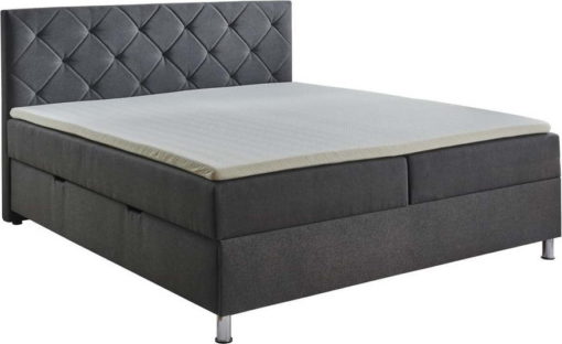 Tmavě šedá boxspring postel s úložným prostorem 180x200 cm Leo - Meise Möbel