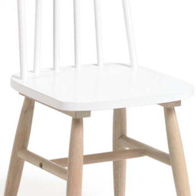 Bílá dětská židle z kaučukového dřeva Kave Home Kristie