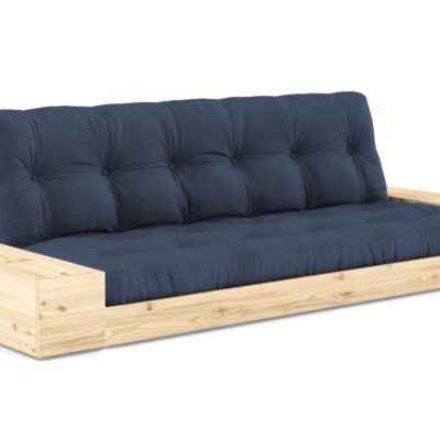 Tmavě modrá dvoumístná rozkládací pohovka Karup Design Base 244 cm