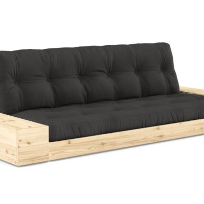 Tmavě šedá dvoumístná rozkládací pohovka Karup Design Base 244 cm