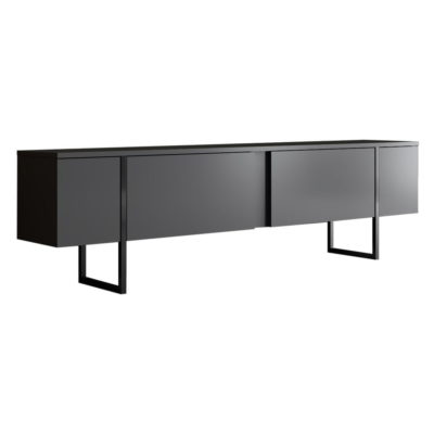 Antracitový TV stolek 180x30 cm Luxe – Kalune Design