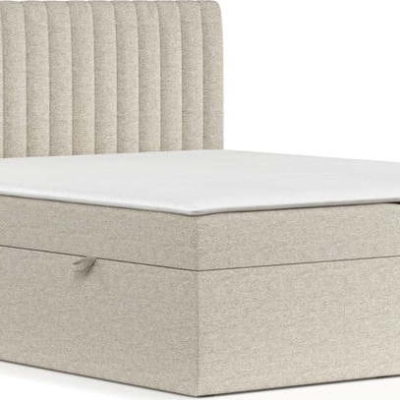 Béžová boxspring postel s úložným prostorem 140x200 cm Spencer – Maison de Rêve