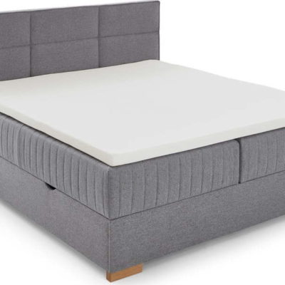 Šedá boxspring postel s úložným prostorem 160x200 cm Tambo – Meise Möbel