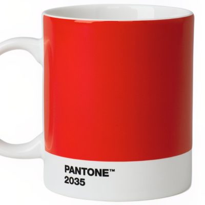 Červený porcelánový hrnek Pantone Red 2035 375 ml