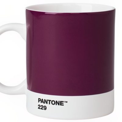 Fialový porcelánový hrnek Pantone Aubergine 229 375 ml