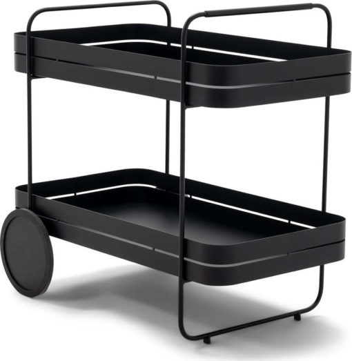 Kovový servírovací stolek na kolečkách 74x42 cm Gin & Trolley – Spinder Design