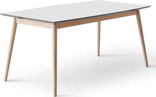 Rozkládací jídelní stůl s bílou deskou v bílo-přírodní barvě 90x165 cm Meza – Hammel Furniture