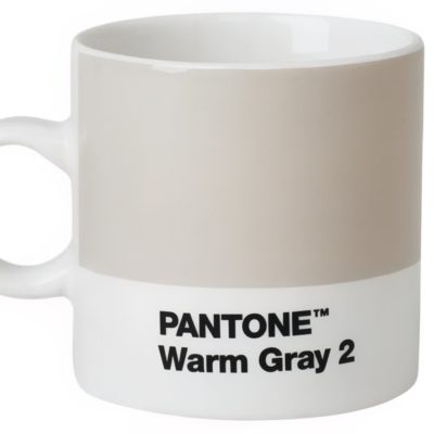 Světle šedý porcelánový hrnek Pantone Warm Gray 2 120 ml